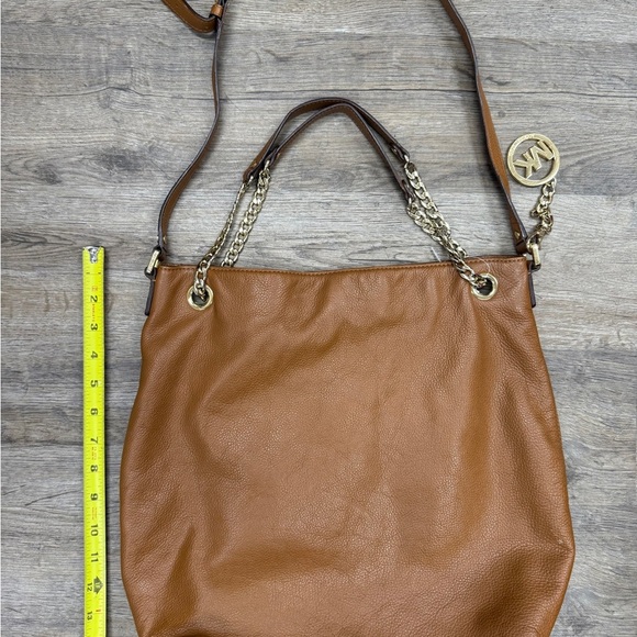 Michael Kors Camel Leather Hobo Shoulder Bag - Picture 1 of 5